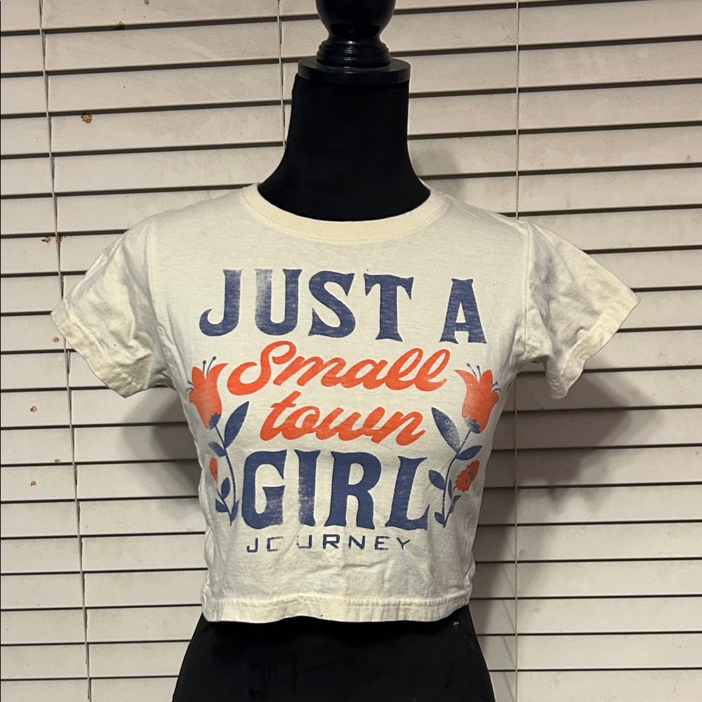JC RNEY White Crop Top - Just a Small Town Girl